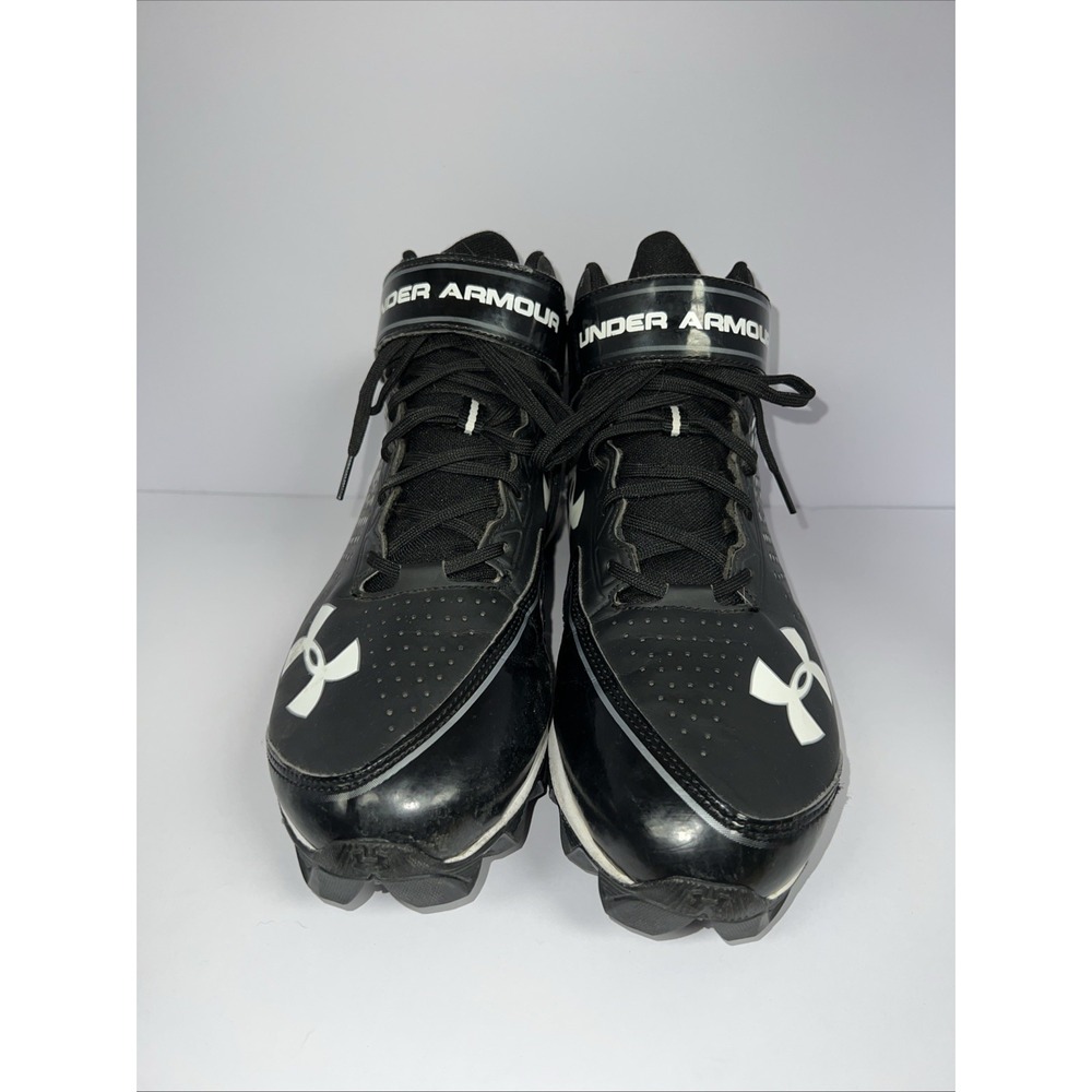 Under Armour Pro Sport Football Cleats Black‎ White Mens 11.5